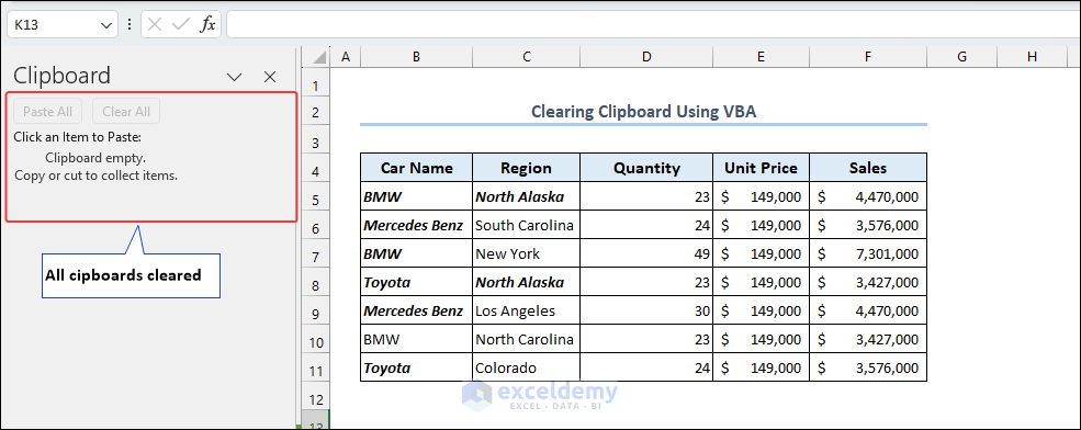 vba clear clipboard