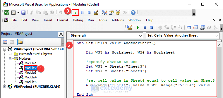 Excel VBA Set Cell Value In Another Worksheet ExcelDemy