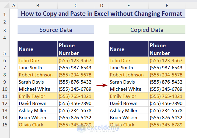 how-to-copy-and-paste-without-changing-the-format-in-excel