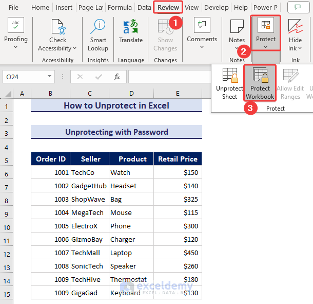 How To Unprotect Excel Sheets And Workbooks - ExcelDemy