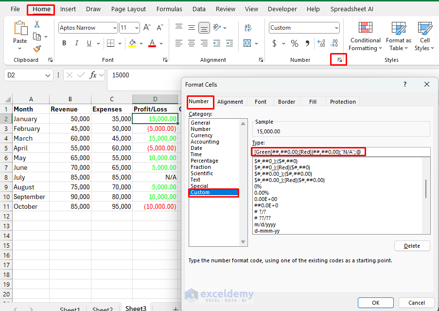 Custom Number Formatting with Complex Display Rules in Excel