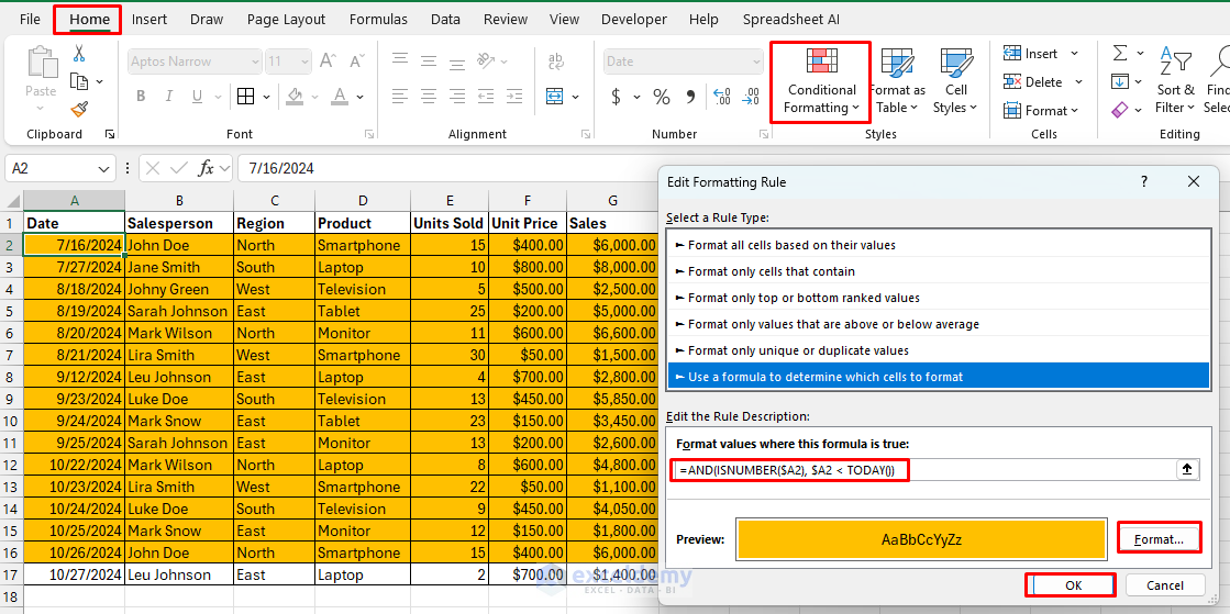 Advanced Conditional Formatting with Formula-Based Rules