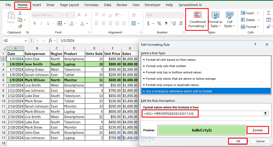 Advanced Conditional Formatting with Formula-Based Rules