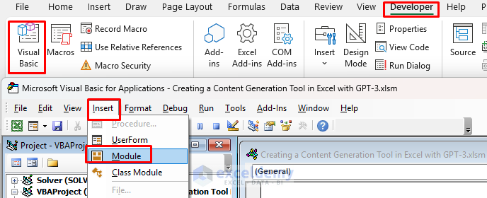 Creating a Content Generation Tool in Excel with GPT-3