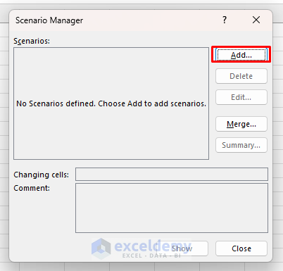 Using Excel's Scenario Manager for Financial Planning