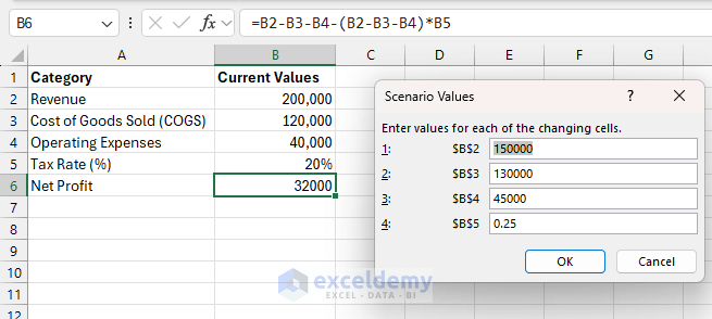 Using Excel's Scenario Manager for Financial Planning